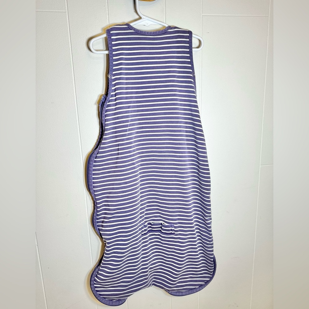 Woolino 4 Season® Ultimate Baby Sleep Bag, Merino Wool & Organic Cotton Stripes - Picture 3 of 9